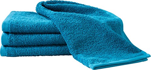 Erwin Müller Gästetuch-Set 4er-Pack - 100% Baumwolle - Petrol Größe 30x50 cm - kuschelweich, saugstark, voluminös - praktisch durch beidseitige Schlaufen (weitere Farben)