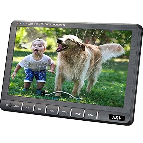 A&V 9 'Portable HD Freeview Digital-TV mit HDMI-Port, DVB-T / DVB-T2 H.264 / H.265 Tuner- HD Antenne für Küche, Dorf, Wohnmobil, Krankenhaus, Pflegeheime, Schlafzimmer ...