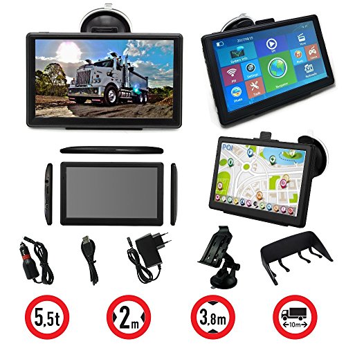 LKW(TRUCK), PKW, BUS, WOHNMOBIL und CAMPER Navigationsgerät vom MediaTek. Radarwarner, Kostenlos Map Update, Gefahrgut, GRATIS SONNENBLENDE