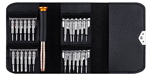 Zacro Mini Schraubendreher Set 25-teilig Präzisions Minischraubenziehern Werkzeugset für Smartphone PC Laptop Tablet