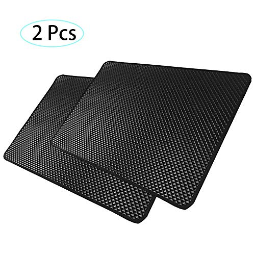 HPiano 2 X KFZ Halterung Anti Rutsch Matte (27 x 15 cm) PVC Handy Anti Rutsch Pad Auto Matte Armaturenbrett Klebrige Pad Klebematte für Handy Sonnenbrille Schlüssel etc