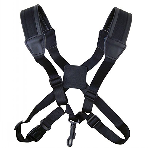Saxophon Gurt Qualitätsleder Cross Strap mit dickeres Material auf die Schultern Anzüge für Saxophon