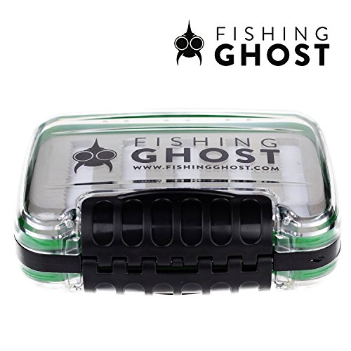 Fishing Ghost wasserdichte Köderbox für Spoons, Spinner, Blinker und Fliegen - passt in jede Jacke oder Tasche, wasserdicht - bietet 10 Reihen mit je 22 Slots