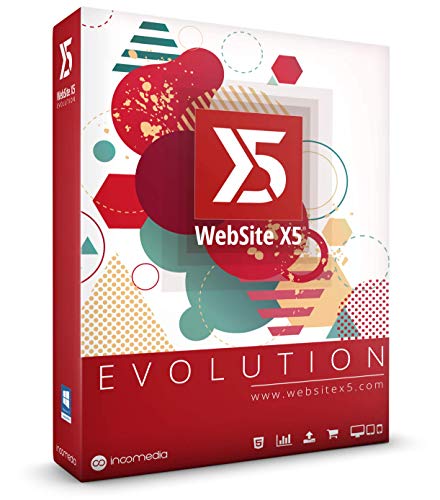 WebSite X5 Evolution - Neueste Version Professionelle Websites, Onlineshops, Blogs, Sonderedition mit WebAnimator go, in brandneuer Box für Windows 10 / 8 / 7