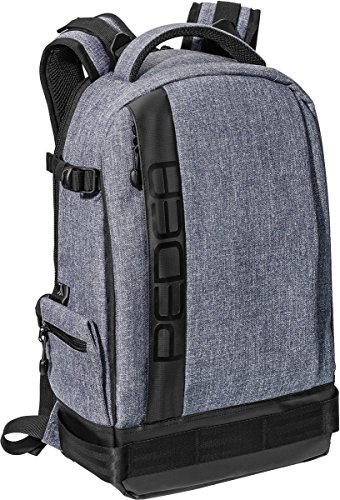 PEDEA SLR-Kamerarucksack 'Fashion' Kameratasche Fotorucksack SLR Rucksack mit Regenschutz, variabler Inneneinteilung und Zubehörfächern, grau