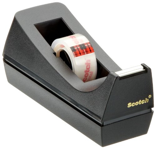 Scotch 83980 Tischabroller (inkl. 1 Rolle Crystal Klebeband, 19 mm x 10 m) schwarz