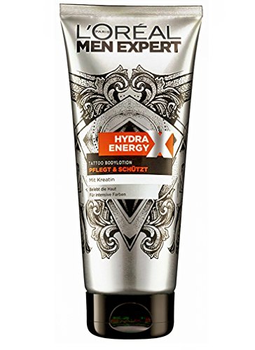 3er Pack L'Oreal Men Expert Bodylotion Tattoo mit Kreatin für intensive Farben 3x200ml