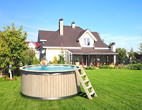 ISIDOR CASPER Holzpool Schwimmbecken Swimmingpool Rundpool 240x107cm