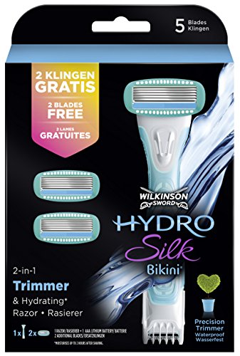 Wilkinson Sword Hydro Silk Bikini Damen Rasierer Starterset mit Trimmer und 3 Klingen, 1 St