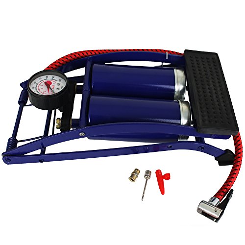 Fußluftpumpe Doppel-Zylinder - Fußpumpe - Fahrradluftpumpe