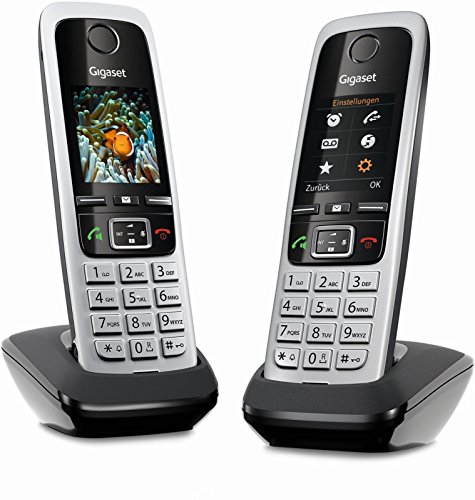 Gigaset C430HX Duo Telefon - 2 Schnurlostelefone/Mobilteile - mit TFT-Farbdisplay - für DECT/CATiq Router - VoIP - Router Kompatibel - Grosse Tasten - IP Telefon - Schwarz