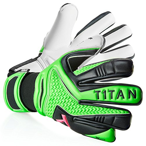 T1TAN Rebel Torwarthandschuhe mit oder ohne Fingerschutz / Tormannhandschuhe mit 4mm Grip / Fußballhandschuhe mit Innennaht / mehrere Farben / verschiedene Größen