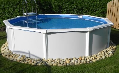 Rundpool Starzon 3,60 x 1,20m inkl. Skimmer Stahlwandpool mit 15cm breitem Handlauf
