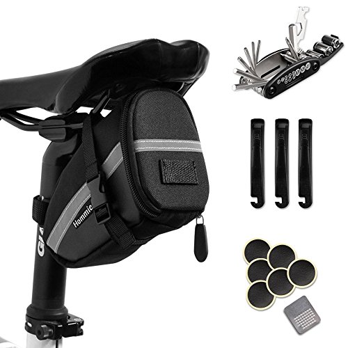 Hommie Fahrrad-Multitool, 16 in 1 Fahrrad Reparatur Set Fahrrad Multifunktionswerkzeug Pocket Tool Multifunktions Werkzeug, geschenkt Fahhradtasche