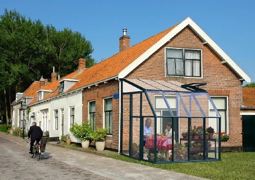 RION Kunststoff Anlehngewächshaus / Wintergarten 'Sun Lounge 33' (197 x 194 x 245) + Dachfenster