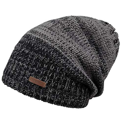 Salewa, Mütze Brighton Beanie, Schwarz/Grau (Fantasia Nero e Grigio), Einheitsgröße