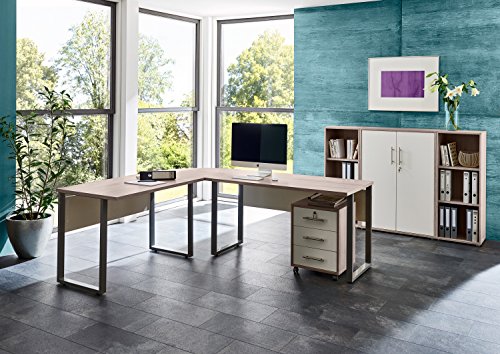 Büromöbel komplett Set Bürokombination Office Edition in Sandeiche - Made in Germany - (Set 2)