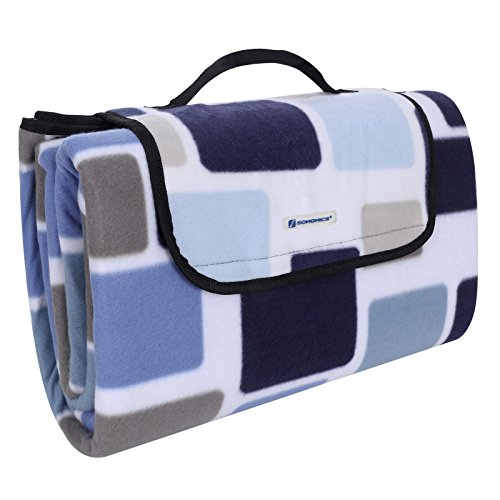 Songmics 200 x 200 cm XXL Picknickdecke Fleece wasserdicht GCM71L
