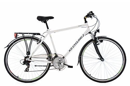 KS Cycling Herren Trekkingrad Vegas RH 58 cm Flachlenker Fahrrad, Weiß, 28