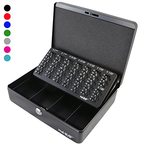 HMF 10015-02 Geldkassette mit Münzzählbrett 30 x 24 x 9 cm , schwarz