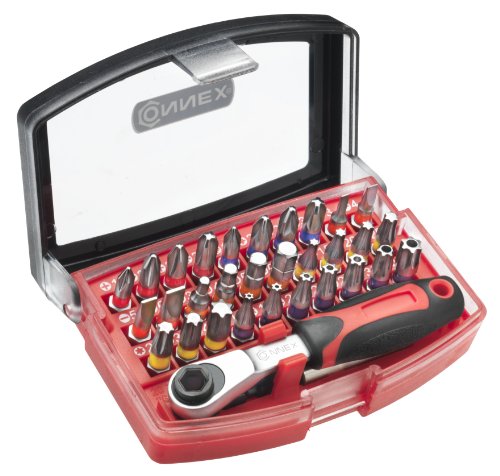 Connex COXB973832 Bitsatz mit Knarre, 32-teilig
