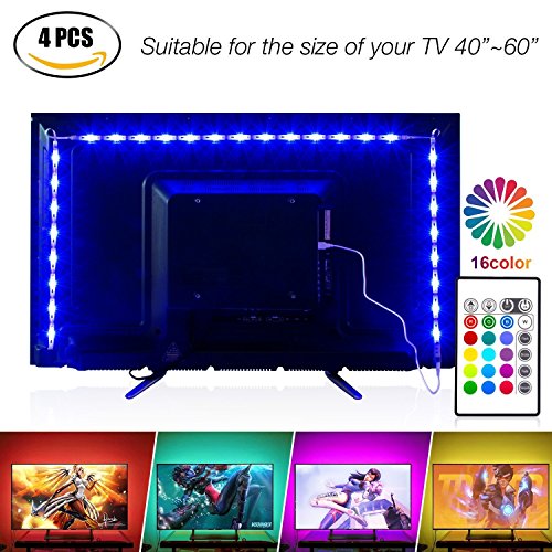 LED TV Hintergrundbeleuchtung 2m Kit Für 40-60 Zoll TV,Pangton Villa RGB 5050 led Strip mit Fernbedienung Usb TV Beleuchtung