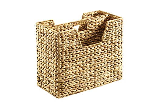 Kobolo Zeitungskorb Magazinsammler Zeitschriftenkorb Zeitungsständer Natur aus Wasserhyazinthe