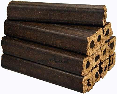mumba - Probierset 3 x 10kg (insgesamt also 30kg) Eichenbriketts Pini&Kay, viereckig/rund mit Loch, Holzbriketts