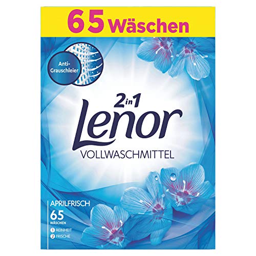 Lenor Vollwaschmittel Pulver Aprilfrisch 4 kg, 65 Waschladungen