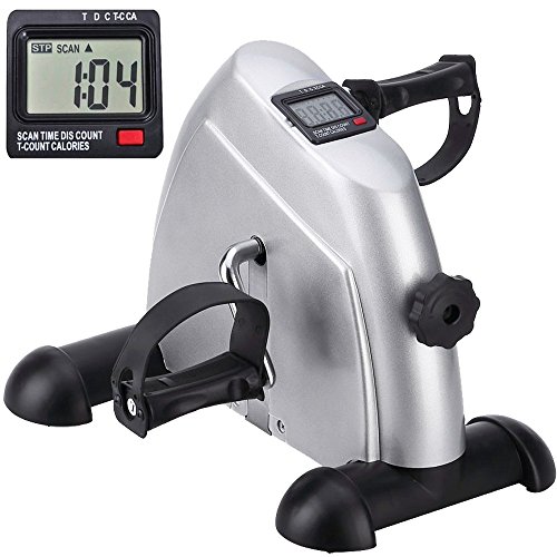 Minibike Heimtrainer Bewegungstrainer Pedaltrainer Trainingsgerät Fitnessgerät mit LCD-Monitor Einstellbarer Widerstand Fahrradtrainer Fitness-Fahrrad Heimfahrrad für Arm- und Beintrainer Zuhause Büro