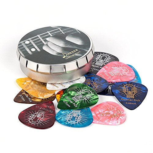 Donner Celluloid Gitarren Plektren Gitarren Picks 0.46-1.20mm 4 verschiedene Stärke 16 Stück