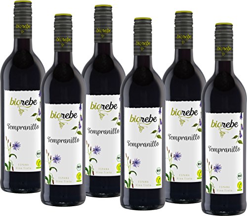 BIOrebe Tempranillo Spanien Rotwein Trocken (6 x 0.75 l)