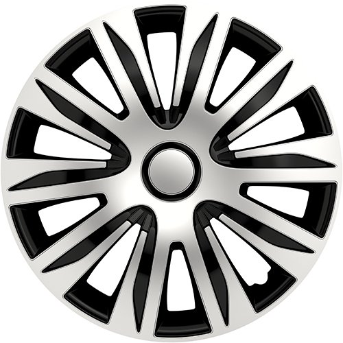 Satz Radzierblenden Nardo 16-Zoll Silber/Schwarz