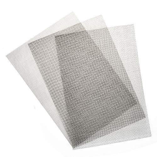 Wire Mesh, TIMESETL 3er Edelstrahl Drahtgitter Fliegengitter 30x21cm Maschendraht Filternetz Nagetier mit 1mm Masche ideal für Luftziegel - A4 (210 x 300mm)