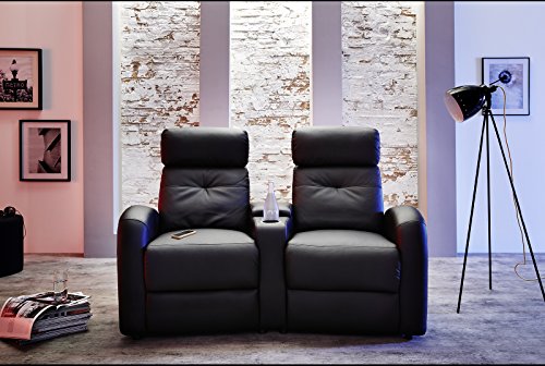 Houston 2er Fernsehsessel Cinema Sessel Heimkino Kinosessel mit Getränkehalter by Wohnorama