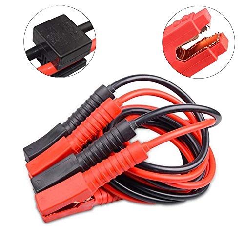 AUFUN Starthilfekabel 2x4m Starterkabel Set Überbrückungskabel KFZ LKW PKW Batterie für 12 Volt/24 Volt mit Überspannungsschutz