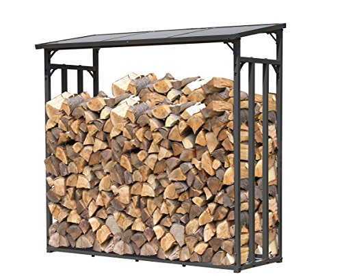 Kaminholzunterstand XL 200x70x203cm Kaminholzregal Kamin Holzofen Regal