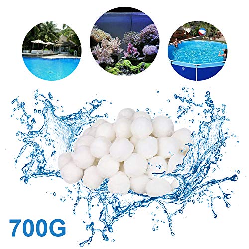 Hbitsae Filter Balls 700g für Sandfilter alternativ zu 25 kg Filtersand Quarzsand Pool Filterkessel für Pool Sandfilter