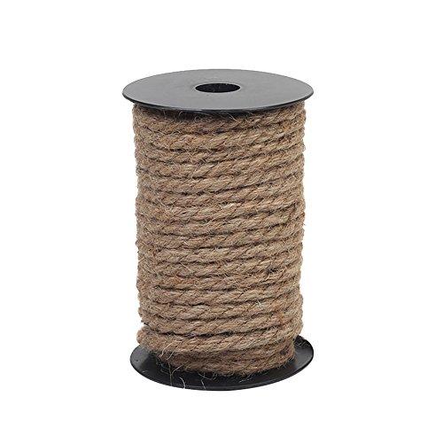 Vivifying 15m 8mm Hanfseil, Natürliche Heavy Duty Schnur für Handwerk, Cat Scratch Post, Bündelung (Braun)