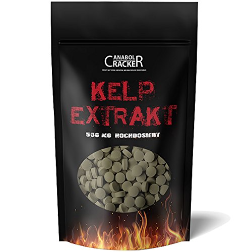 500 Tabletten - Kelp Extrakt, 500mg Kelp mit 150mcg Jod / Tablette, für Veganer geeignet, natürliche Quelle für Jod - Sea Algen - Entgiftung