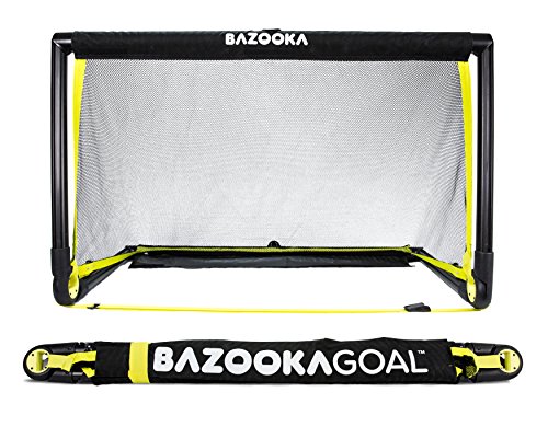 BazookaGoal Original-Fußballtor, Outdoor / Indoor-Set mit massivem Rahmen - Pop-up Aufklapptor mit 1,20 x 0,75 m