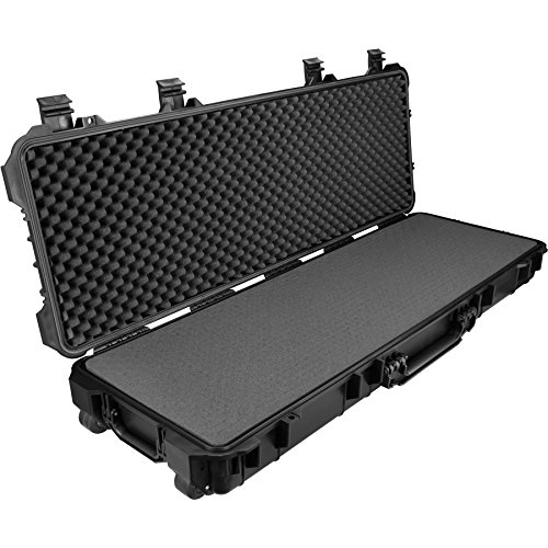 TecTake 402872 Universalbox Gewehrkoffer lang, Korrosions- und Temperaturbeständig, 3 Schaumstoffeinlagen, Totalmaße (LxBxH): ca. 117,5x46x15,5cm