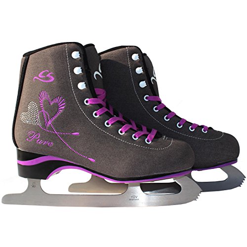 Cox Swain Figure Damen + Kinder Eiskunstlauf Schlittschuh -Lexa- alle Größen, Dunkelgrau, 42