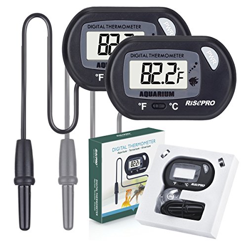 Aquarium Thermometer, RISEPRO Digital Wasser Thermometer für Aquarium Aquarium Marine Temperatur