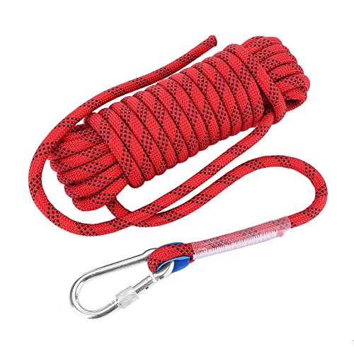 VGEBY Herren Diameter 12 mm Outdoor Survival Rope, Red, 10m