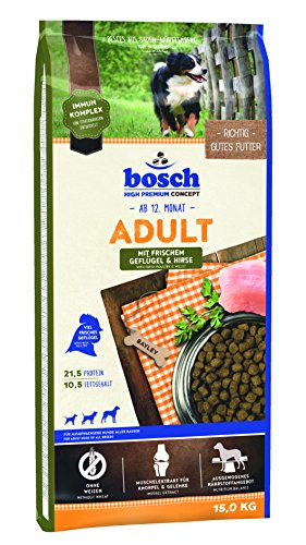 bosch Hundefutter Adult Geflügel und Hirse, 1er Pack (1 x 15 kg)