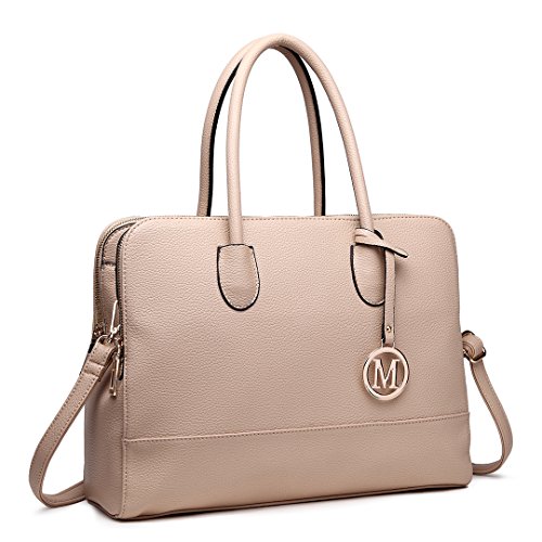 Miss LuLu Aktentasche Handtasche Laptoptasche 14' Arbeitstasche Schultertasche Messenger Bag Retro Elegant Damen