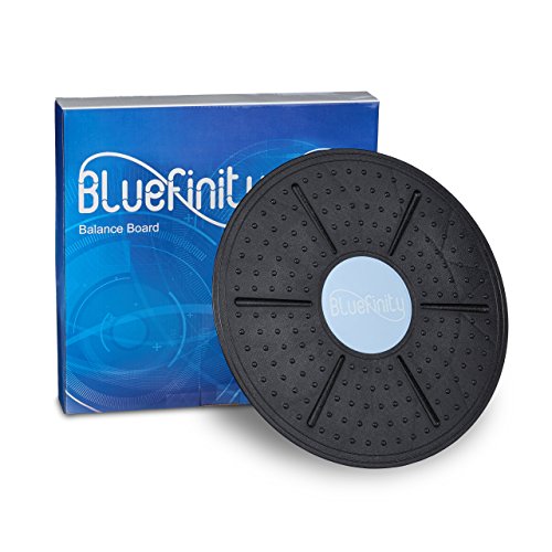 Bluefinity Balance Board, bis 150 kg, D: 36 cm, rutschfeste Noppen, Gleichgewichts-Training, Therapiekreisel, schwarz