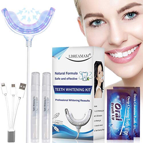 Teeth Whitening Kit,Zahnaufhellung Set,Professionelle Zahnaufhellung Set zu Hause Zahnweiß,Bleichsystem,Zahnreinigung,Wiederverwendbares Home Bleaching Kit für Weisse Zähne