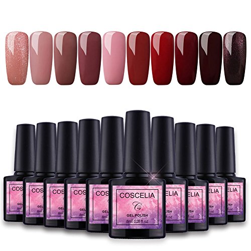 Saint-Acior Nail Art Gel Lack UV Nagellack UV Gelnägel Farben 10pc Gellacken uv Set 8ml Nail Gel Polish,Y1002